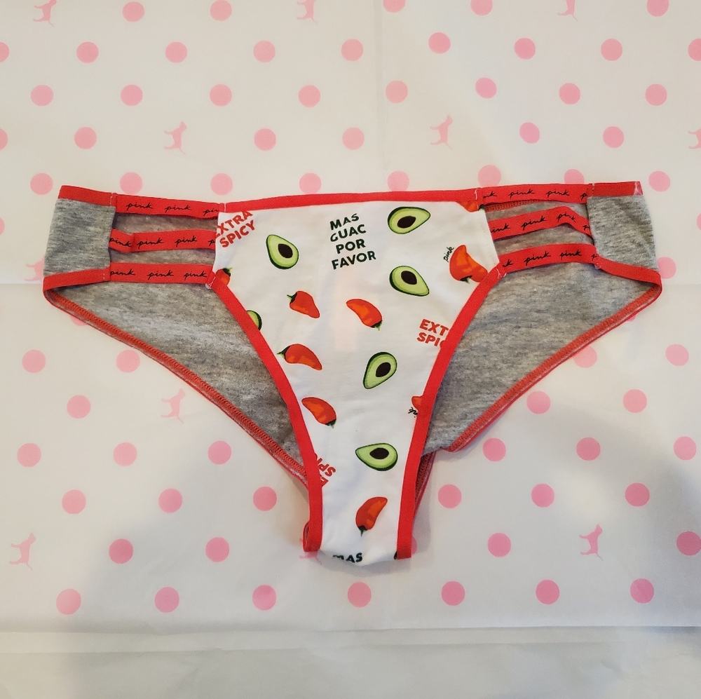 🔥🌶PINK Victoria's Secret pepper guacamole panties Vintage